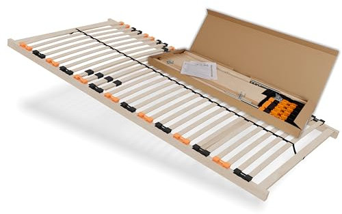 Schlaftroll Lattenrost 100x200 cm - Ergonomischer 7-Zonen-Lattenrost aus Buchenholz, Selbstmontage, geeignet für alle Matratzentypen