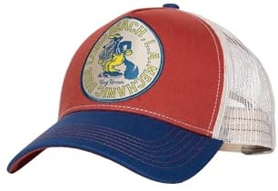 King Kerosin Herren Trucker Cap Im Us Car Design – Retro Kappe Mit Statement Stickerei, Biker Look, Atmungsaktiv, Verstellbar & Im Garage Workwear Stil Mechanic Dude