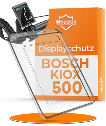 Wheeloo Displayschutz für Bosch Kiox 500 I E-Bike Schutzhülle transparent & wasserabweisend I EBike Display Schutz Set I Zubehör E Bike
