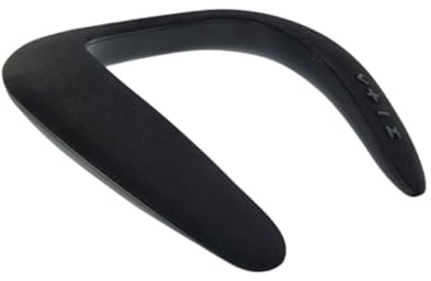 CLISPEED Wireless Hanging Neck Speaker Stylish U-shaped Wearable Sound Box with Dual Stereo Speakers Hands Outdoor Sports and Calls Black