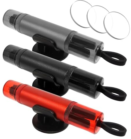 Pengshow Car Emergency Hammer,2-In-1Car Window Breaker and Seat Belt Cutter | 3PCS Quick Car Safety Hammer, with Test Glass Holders, Car Escape Emergency Tool Suitable for All Vehicles (Red, Black, Grey)