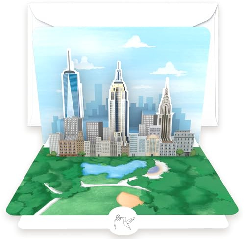 Pop-Up Karte New York City – 3D Gutscheinkarte & Geschenkverpackung für USA-Reise & Städtetrip NYC, Reisegutschein für Männer, Frauen & Jugendliche, Urlaubskarte & Geldgeschenk Amerika
