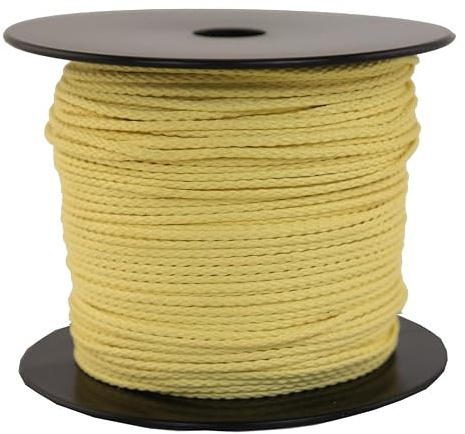 Aramid Flechtschnur Aramidflechtleine/Aramidseil Ø 1,5mm -100 Meter - 135 daN - hohe Hitzebeständigkeit - äußerst reißfest - dehnungsarm, sehr gut als Drahtersatz