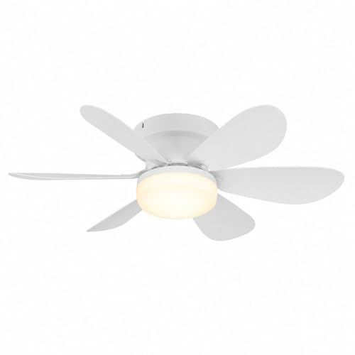 LED Deckenventilator Ventilator Wohnzimmerlampe Dimmbar Fernbedienung D 52 cm
