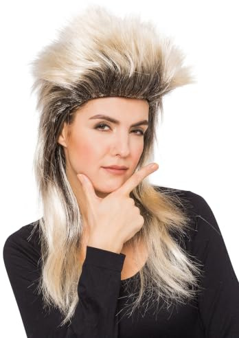 Perücke Rock schwarz/blond