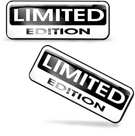 SkinoEu® 2 x Aufkleber 3D Gel Silikon Stickers Limited Edition Auto Moto Motorrad Fahrrad Skate Fenster Tür PC Tablet Laptop Tuning KS 89