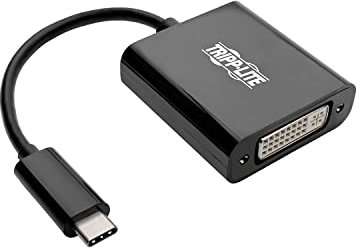 Tripp Lite U444-06N-DVIBAM Adaptateur USB-C (Type-C) vers DVI, USB 3.1 Gen 1, Compatible Thunderbolt 3, 1080p, M/F, Noir
