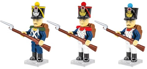 COBI Französische Soldaten, 3 Napoleonische Soldatenfiguren, 41 Teile | Bedruckt (Pad Printed), Neues Zubehör für die napoleonische Infanterie, NAPOLEONISCHE KRIEGE, Hergestellt in der EU, ab 5+