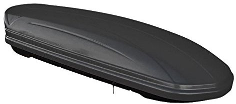 Dachbox VDPMAA460 460Ltr schwarz matt abschließbar + Alu Relingträger VDP004L kompatibel mit VW Passat Variant B7 10-14