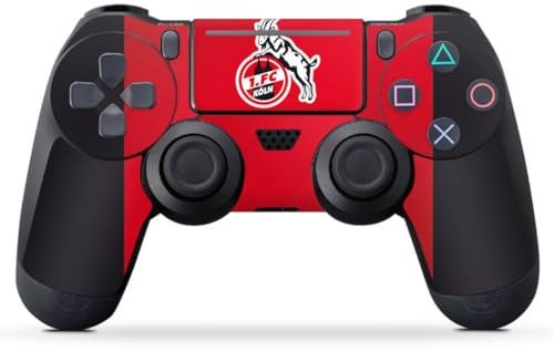 DeinDesign Skin kompatibel mit Sony Playstation 4 Pro Controller Folie Sticker 1. FC Köln Offizielles Lizenzprodukt Geißbock Hennes