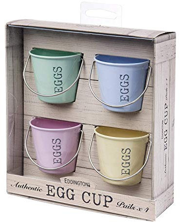 3XVintage Set of 4 Egg Cups Buckets - Pastel Shades