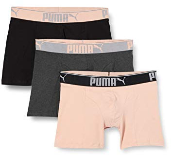 Puma Lifestyle Sueded Cotton Men's Boxers (3 Pack) Caleçon, d'eau De Rose, L (Lot de 3) Homme