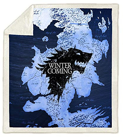 NICHIYO Game of Thrones Decke, Cartoon und Animation Fleecedecke für Erwachsene und Kinder, 100% Mikrofaser, für Schlafsofa und Sofa (30.100 cm x 140 cm)