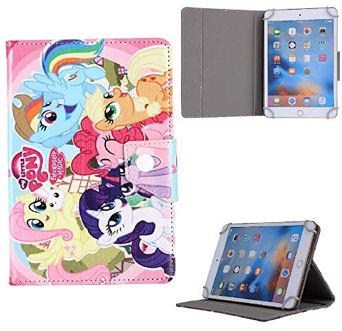 Tablet Case Stand Up Disney Cover Hero for Kids Children - Protective Tab Easy to watch (All Amazon 8 Tablets, Pink Little Pony Horse)