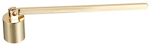 Milisten Kerzenlöscher Kerze Snuffer Edelstahl Dochtlöscher Retro Kerzenglocke mit Griff Sicher Kerzenabdeckung Kerze Werkzeug Zubehör für Adventszeit Weihnachtsdeko Tischdeko Gold