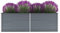 Festnight Hochbeet Metall Hochbeet Balkon Blumenkasten Balkon Garten-Hochbeet Pflanzkasten Balkon Kräuterbeet Pflanzkübel Groß Außen Hochbeet Verzinkter Stahl 240x80x77 cm Grau