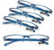 TERAISE 4er-Pack Lesebrille Herren & Damen - Anti-Blaues Licht, Leichte & Komfortable Mode-Lesebrillen mit Blaulichtfilter & Robustem Federscharnier (2.0X)