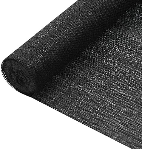 vidaXL Zaunblende Tennisblende Sichtschutz Zaun Netz Schattier Gewebe Windschutz Schattiernetz Garten Balkon Terrasse Schwarz 2x25m HDPE 75g/m²