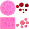 2 moldes grandes de silicona para rosas, moldes de silicona para repostería, dulces, gelatina, decoración de tartas
