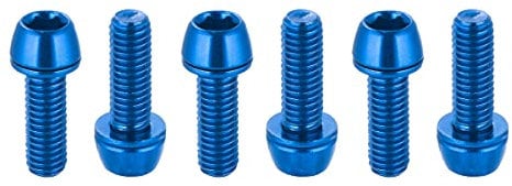 Chooee M6x18mm Mountain Bike Disc Brake Caliper Bolts,6Pcs MTB Disc Brake Adapter Bolts Blue