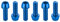Chooee M6x18mm Mountain Bike Disc Brake Caliper Bolts,6Pcs MTB Disc Brake Adapter Bolts Blue