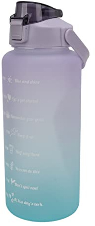 2000Ml Water Bottle, Quick Flow Leakproof Sports Water Bottle Kettle for Cycling, Running, Camping or Office Work(Purple Cover Gradient)