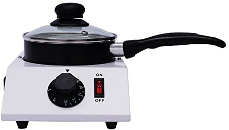 Elektrische Chocolatière Schmelzmaschine, Mini Schokoladenschmelztiegel mit 1 keramischen Pfannen mit Antihaftbeschichtung Fondue Schmelzgerät