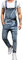 ORANDESIGNE Herren Denim Latzhose Overalls Männer Cargo Jeanshose Retro Jumpsuit Arbeitshose Loose Fit Latzanzug F Hellblau L