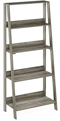 Furinno Scala Scaffale a 5 Ripiani per libreria, Legno ingegnerizzato, Quercia Francese, 5-Tier