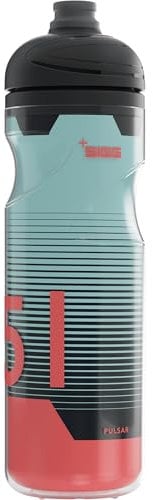 SIGG - Fahrrad Trinkflasche - Pulsar Therm Frost - Isoliert - Quetschbar - Spülmaschinenfest - Federleicht - Auslaufsicher - BPA-frei - Outdoor Sport & Fahrrad Zubehör - Pastelltürkis & -rot - 0,65L