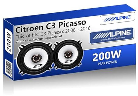 C3 Picasso Speaker upgrade Rear Door Alpine car speakers 5.25 13cm 200W