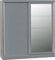 Seconique Nevada 2 Door Slider Wardrobe in Grey Gloss