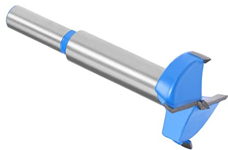 Kozelo Brocas Taladros Brocas - [28 mm] Tungsteno Carburo Barrena Abridor para Madera Muebles Bisagra Carpintería Uso, Vástago Redondo, Azul Oscuro