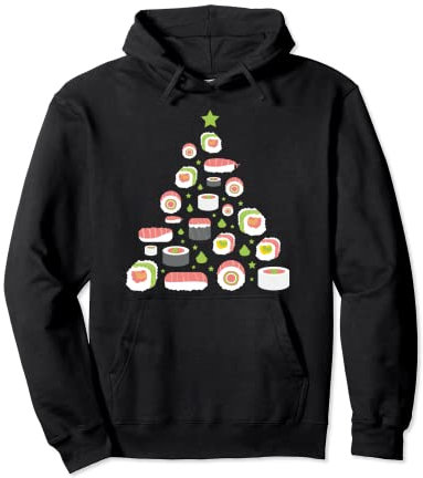 Japanischer Weihnachtsbaum-Schlafanzug mit Weihnachtsbaum Pullover Hoodie