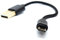 DRUT 15cm short Micro USB to USB 2.0 Fast Charger Braided Cable 24AWG, A-Male to Micro B Gold Connectors Lead 0.5ft Black