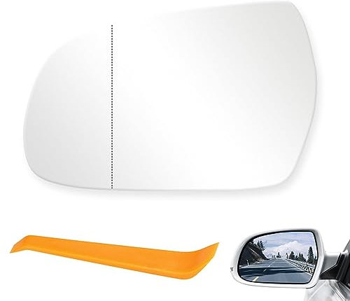 DXiongW Spiegelglas Ersatz Kompatibel mit Audi A4 B8.5, Umkehrlinse Rückfahrglas Spiegelglas Links Spiegelglas Ersatzspiegel Links Fahrerseite Beheizbar Asphärisch - Links