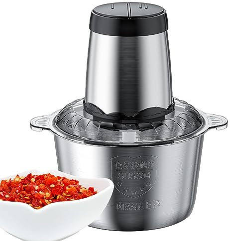 Tritacarne per uso domestico | 3 l elettrico regolabile 300 W potente tritacarne | tritacarne anti-surriscaldamento, tritacarne da cucina con grande capacità Pomurom