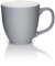 Mahlwerck Jumbotasse, große Kaffeetasse oder Teetasse aus Porzellan, Coffee mug mit matter Oberfläche, ca. 400 ml, silber