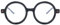 AOOLIA Lesebrille Groß Ice Cream Runde Brille Herren Damen Federscharniere (Schwarz/Weiß, 1, Dioptrien)