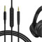 GEEKRIA Audio Cable with Mic Compatible with Bose QC45 QCUltra QC35II QC25 Headphones, 2.5mm to 3.5mm Replacement Stereo Cord with Inline Microphone and Volume Control (4 ft / 1.2 m)