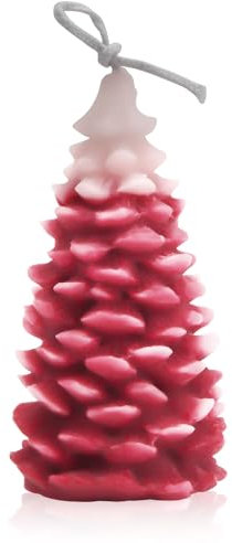 NQEUEPN Candele a Forma di Albero di Natale, Candela Profumata Natalizia per Relax Feste Vacanze Capodanno Regalo Decorazione (Rosso)