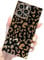 KERZZIL Elegant Compatible with iPhone 15 Pro Max Square Edge Case, Cute Luxury Leopard Pattern Plating Case Camera Protector Soft TPU Shockproof Protective Corner Back Cover(Black)