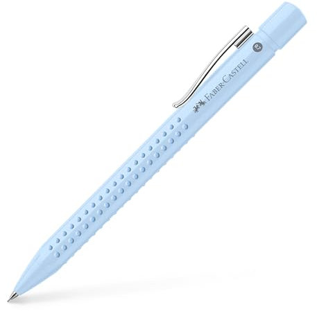 Faber-Castell 231028 - Porte-mines Grip bleu ciel, dureté B, mine 0.7 mm, gomme incluse