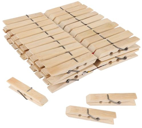 WOPPLXY 400 Pièces Pince a Linge Bois de Le Grand, Pince a Linge de Longueur 7cm, Pince à Linge en Bois pour Accrocher des Photos et des Mémos, Sécher des Vêtements, Projets de Bricolage