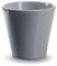 Annastore Blumenübertopf Isadora aus Keramik Pflanztopf Blumentopf Keramiktopf Übertopf für Blumen (Grau, Ø 16 cm/H 15 cm - Konisch)
