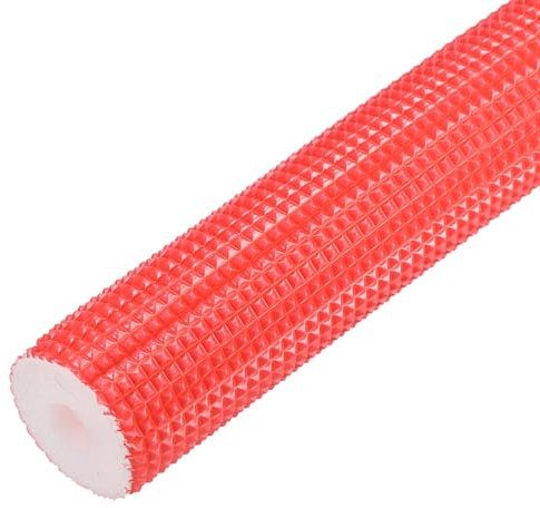 PATIKIL 9mm ID x 10mm T x 1.8m Pipe Insulation Tubing, Heat Preservation Anti Slip Insulated Foam Tube Grip for Air Conditioning Water Pipe, Red, White