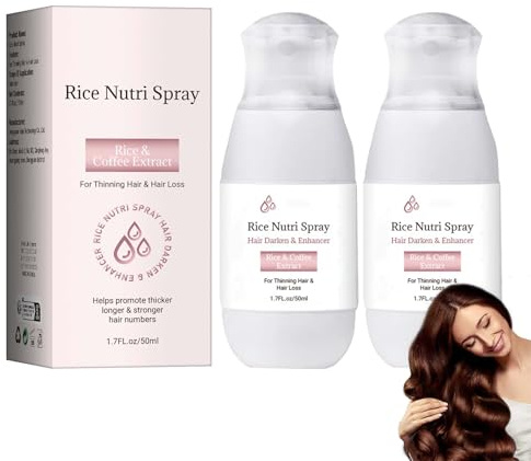 EONFAVE 2 Stück Hair Growth Spray, 100ml Reiswasser Haarspray, Haarwachstum für Dünner Werdendes Haar, Anti-Haarausfall & Pflegendes, Hair Helper Spray für Frauen Männer