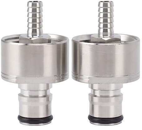 Kuuleyn Karbonisierungskappe, Soda-Flasche, 2 Stück, Edelstahl, Karbonisierungskappe, erzwungene Karbonisierung, PET-Flasche, Füllkupplungskappe für Soda-Bier