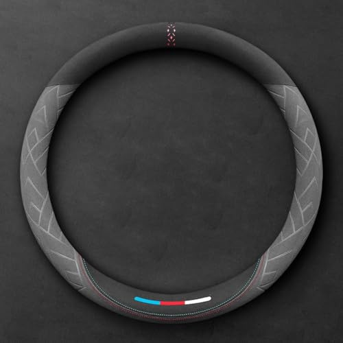 IUKTHHJOR Auto Leder Lenkradbezug für Mercedes Benz Sprinter 906 A-Class W169, Anti-rutsch Atmungsaktives Lenkradbezug Haltbarkeit Auto-Lenkradschutz Männer Frauen Zubehör,A-O-38CM