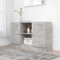 Myheimly Sideboard 2 Fächer 2 Türen Kommode Anrichte Beistellschrank Mehrzweckschrank Standschrank Schrank 120x30,5x70cm Holzwerkstoff Betongrau,Holzwerkstoff